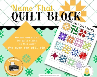 Name That Quilt Block Game: Printable Quilt Retreat Activity (Digital Download)