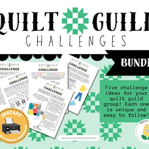 DESAFÍOS DEL GREMIO DE QUILT, Paquete, Descarga digital instantánea, Juego imprimible, Quilty Cobb