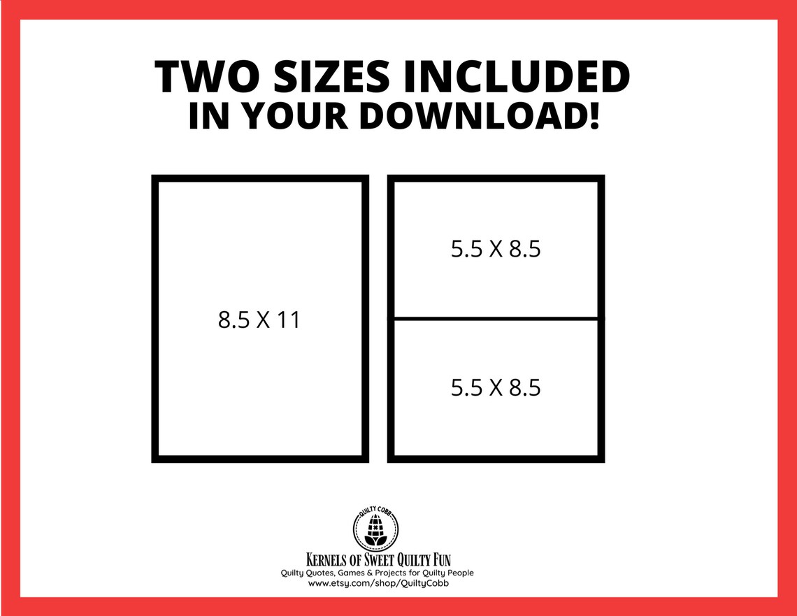 QUILT GAME Quilt Acronyms Instant Digital Download Etsy