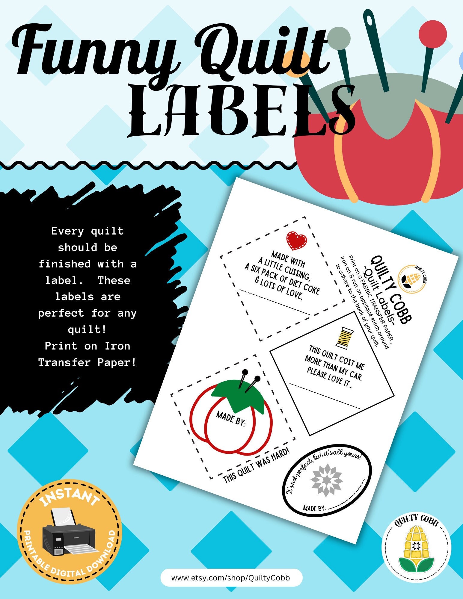 LABEL LAND Iron On Labels (120 Labels/Pack)
