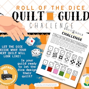 Roll of the Dice Quilt Challenge: Printable Quilt Guild Activity (Digital Download)