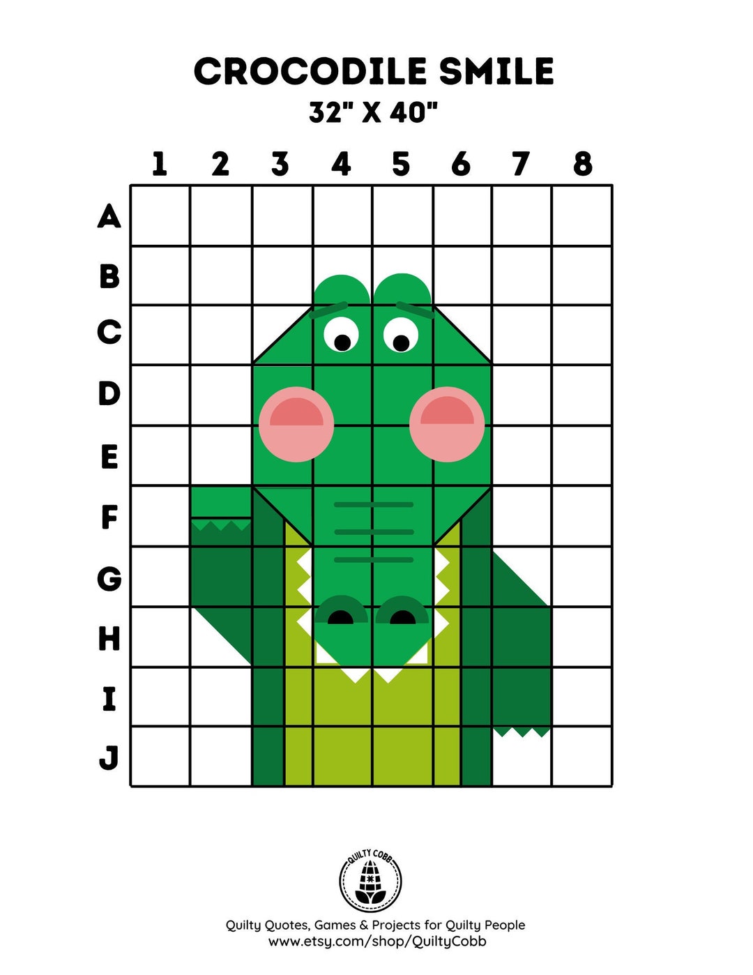 Crocodile Cartoon Print Pattern Quilt