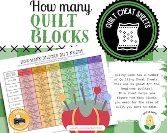 Quilt Block Guide: Cheat Sheet for Quilters (Digital Download)