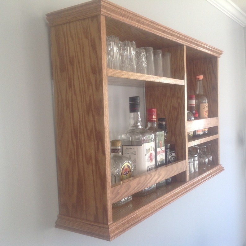 Mini Bar Liquor Wall Mount Etsy