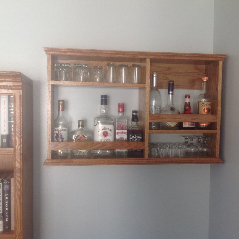 Mini Bar Liquor Wall Mount Etsy
