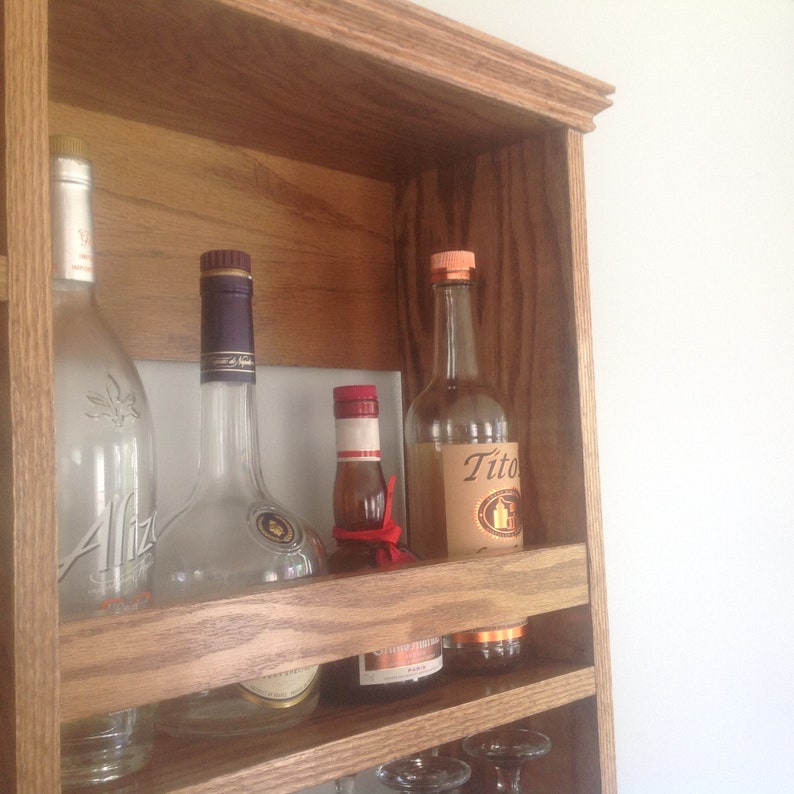 Mini Bar Liquor Wall Mount Etsy
