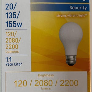 GE 3-Way Soft White Light Bulb: 20/135/155W A21, E26 Base