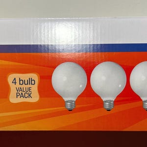 GE Soft White Globe Light Bulbs: 40W E26 Decorative Lighting 4-Pack