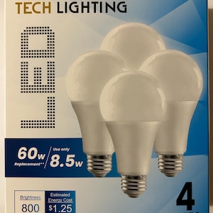 Weiche weiße LED-Glühbirnen: 60W-Äquivalent, nicht dimmbar, 4er-Pack