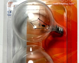 Bombillas GE Crystal Clear Globe: 40 W, base E12 tipo candelabro, regulables, paquete de 2