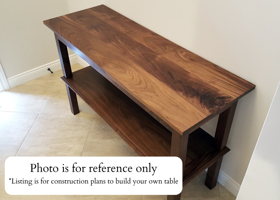 Console Table Build Plans Etsy