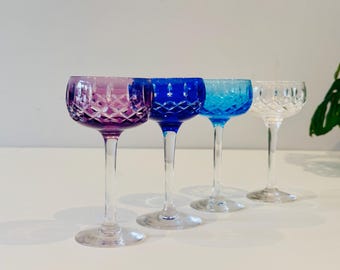 John Walsh Crystal Champagne Coupés oder Cocktailgläser aus dem frühen 20