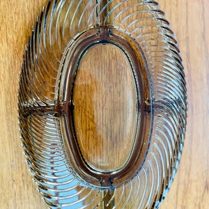 Mid Century Smoked Glass Serving Dish With Five Compartments image 7