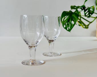 Copas de vino pequeñas vintage Stuart Crystal Woodchester - Juego de 2