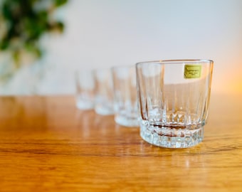 Vasos de whisky Arcoroc Lancer vintage de los años 80 - Juego de 4 vasos franceses