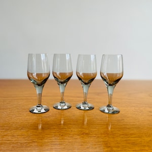Vintage Mid Century Rauchglas Schnapsgläser - 4er Set