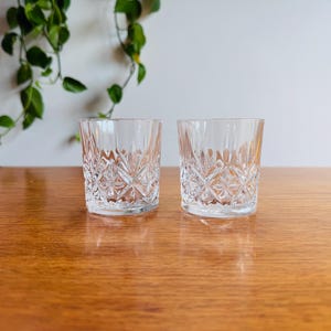Vintage Crystal D&#39;Arques &#39;Danube&#39; whiskyglazen, set van 2