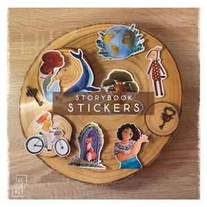 Kinderboekenstickers, zelfklevende stickers, illustratiesticker, leuke stickers, Disney-stickers, dagboekstickers, handgemaakte stickers