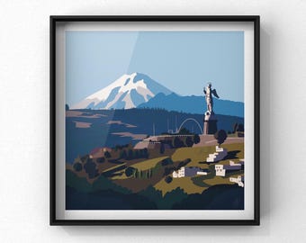 QUINTO ECUADOR City Prints - Travel Poster - Custom Wall Art - Any City, Any Country - Personalized Travel Gift - Cityscape Poster
