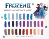 Princess Procreate Color Palette, Paint Color Palette, Disney Princess, Instant Download, iPad art,Digital Illustration, Procreate Swatches