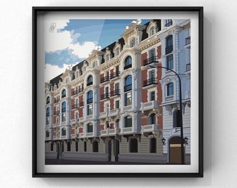 MADRID City Prints - Travel Poster - Custom Wall Art - Any City, Any Country - Personalized Travel Gift - Cityscape Poster - Wanderlust Deco