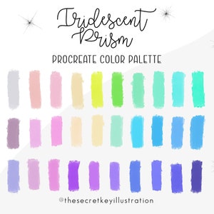 Iridescent Procreate Color Palette, Paint Color Palette, Procreate Tool, Digital Download, iPad art,Digital Illustration, Procreate Swatches