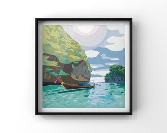 THAILAND City Prints - Travel Poster - Custom Wall Art - Any City, Any Country - Personalized Travel Gift - Cityscape Poster - Wanderlust