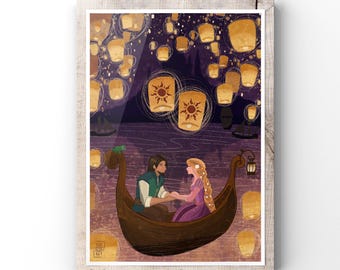 Kids Room Wall Art - Children Illustration - Nursery Fantasy Decor - Storybook Fantasy Print - Baby Shower gift - Housewarming Gift- Disney