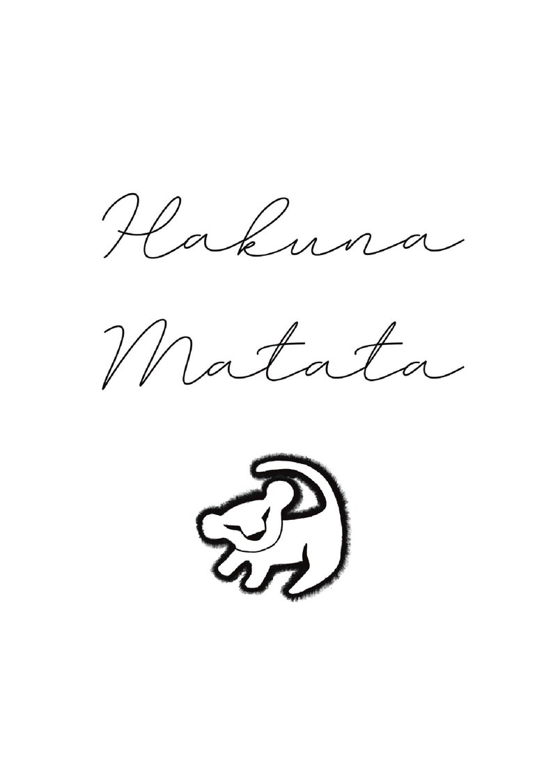 Print Hakuna Matata / descargable / printable / cuadro/ lion | Etsy