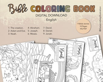 Bible Coloring Book/Digital/Instant Download