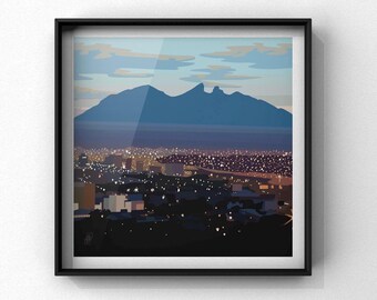 MONTERREY MEXICO City Prints - Travel Poster - Custom Wall Art - Any City, Any Country - Personalized Travel Gift - Cityscape Poster -
