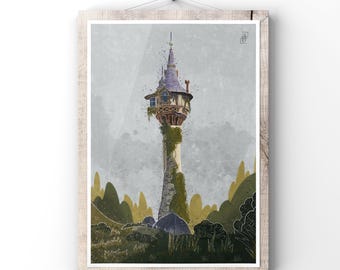 Kids Room Wall Art - Children Illustration - Nursery Fantasy Decor - Storybook Fantasy Print - Baby Shower gift - Housewarming Gift- Disney