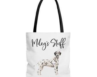 Dalmatian Reusable Cotton Shopping Bag with Gusset and Long Handles Perfect Gift