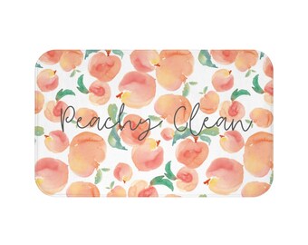 Peachy Clean Bath Mat Etsy