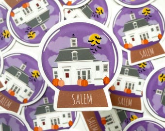 Salem Stickers, Halloween Stickers, Fall Stickers, Salem Massachusetts, Salem, Historic Buildings