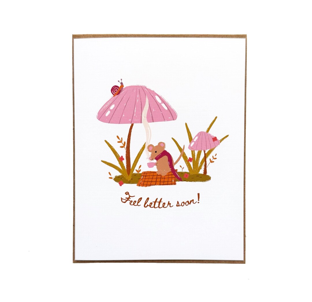 Feel Better Soon Card, Get Well Cards, Cute Cards, Thinking of You ...