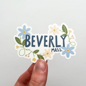 Beverly MA Sticker, Beverly Massachusetts, North Shore, Massachusetts Stickers, Beverly MA, New England