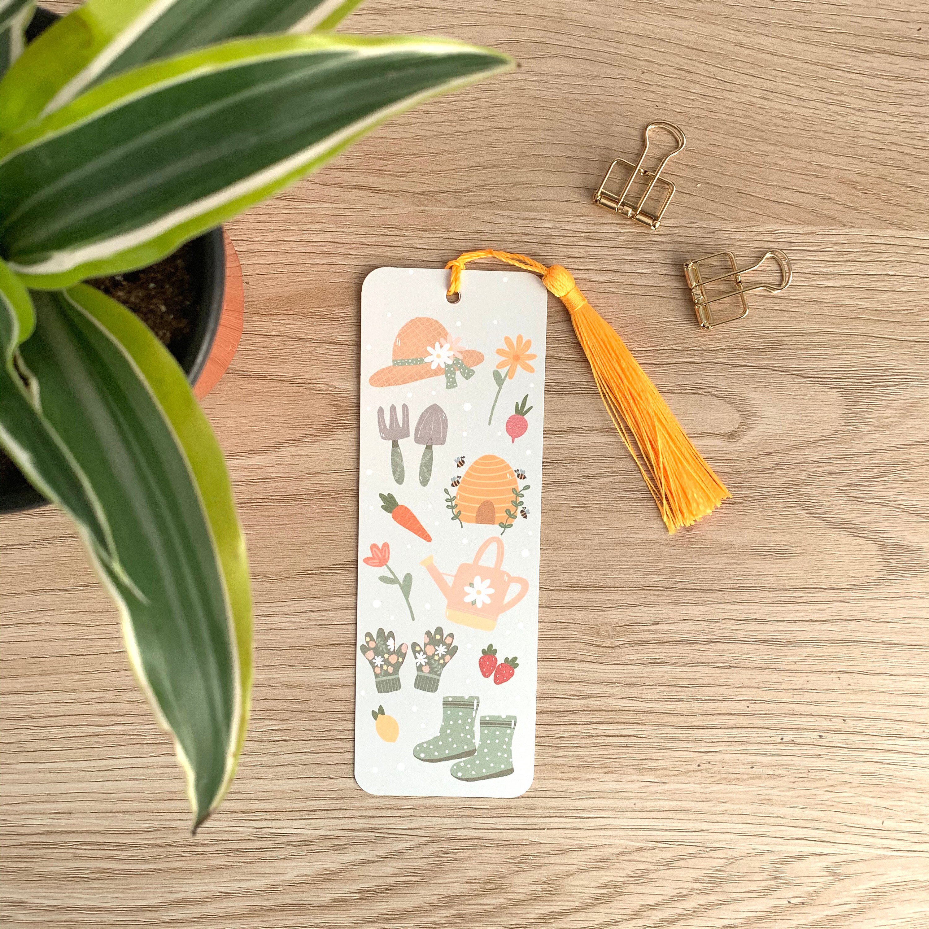 Garden Bookmark Spring Bookmark Plant Bookmarks Paper Etsy