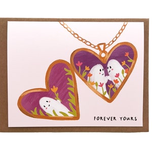 Forever Yours Card, Anniversary Cards, Love Cards, Ghost Cards, Romance Card, Valentine Cards