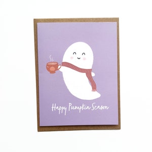 Bonne Saison Des Citrouilles, Cartes Automne, Cartes Halloween, Cartes Citrouille, Cartes Fantômes, Cartes Pour Des Amis, Cartes De Vœux D'Automne