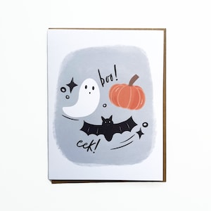 Simpatica carta di Halloween, carte fantasma, carte di Halloween, carte autunnali, halloween carino, carte boo, carte pipistrello, carte per amici, carte per Halloween