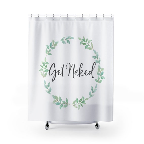 Get Naked Shower Curtain Get Naked Girl Bathroom Girl Etsy