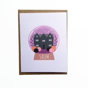 Carte Witch House, Cartes Salem, Cartes Halloween, Cartes d’automne, Salem Massachusetts, Cadeaux Salem, Cartes de vœux d’automne, Witch City