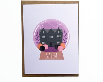 Witch House Card, Salem Cards, Halloween Cards, Fall Cards, Salem Massachusetts, Salem Gifts, Fall Greeting Cards, Witch City