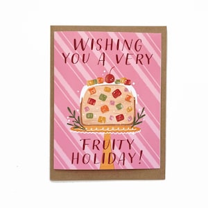 Cartão de Natal Frutado, Cartão de Natal Queer, Cartões de Natal, Cartões de Bolo de Frutas, Natal LGBTQ