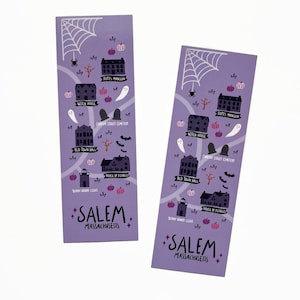 Salem Bookmark, Salem Halloween, Magical Bookmarks, Salem MA, Salem Gifts, Salem Massachusetts, Halloween Bookmarks
