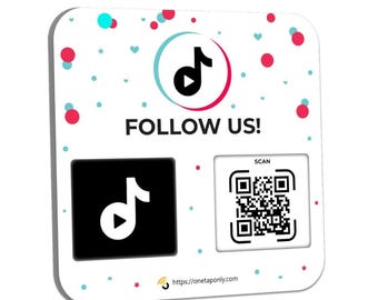 TikTok QR Code Plate — Scan to Follow | One Tap Only