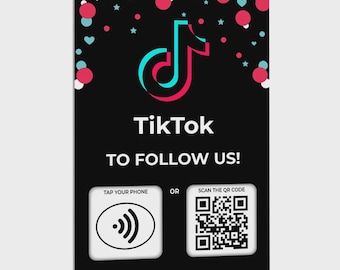 TikTok NFC Card – Tap to Follow Profile Instantly (Business Card Size)
