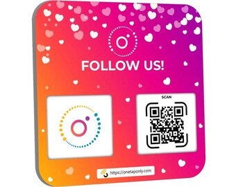 Instagram QR Code Plate — Scan to Follow | One Tap Only