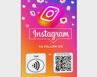 Instagram NFC Card – Tap to Follow Profile Instantly (Business Size)
